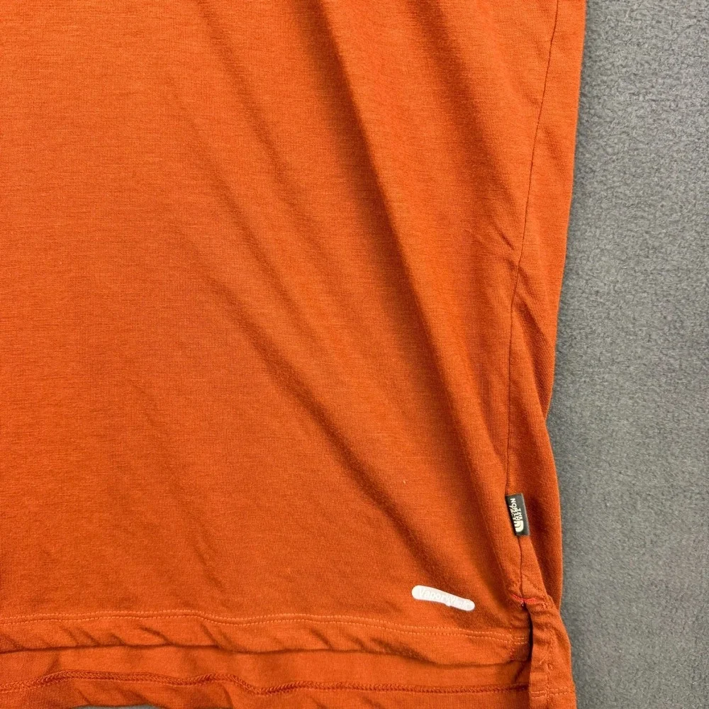 The North Face Polo Shirt Mens XL Burnt Orange Short Sleeve VaporWick Breathable